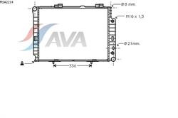 Радіатор ДВЗ AVA MSA2214