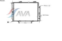 Радіатор ДВЗ AVA MSA2283