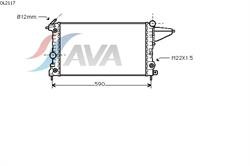 Радіатор ДВЗ AVA OL2117