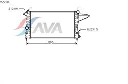 Радіатор ДВЗ AVA OLA2161