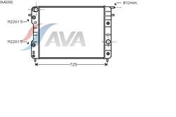 Радіатор ДВЗ AVA OLA2202