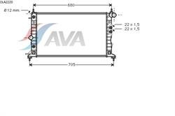 Радіатор ДВЗ AVA OLA2220