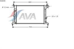 Радіатор ДВЗ AVA OLA2242