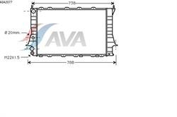 Радіатор ДВЗ AVA AIA2077