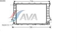 Радіатор ДВЗ AVA AIA2083