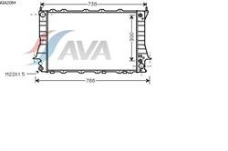 Радіатор ДВЗ AVA AIA2084