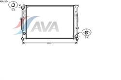 Радіатор ДВЗ AVA AIA2124