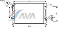 Радіатор ДВЗ AVA AIA2157