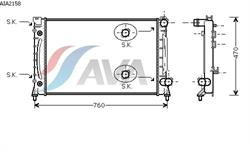 Радіатор ДВЗ AVA AIA2158