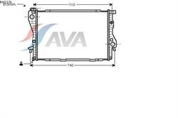 Радіатор ДВЗ AVA BW2176