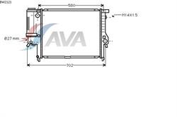 Радіатор ДВЗ AVA BW2121