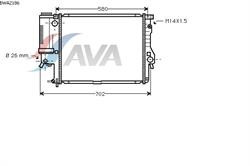 Радіатор ДВЗ AVA BWA2186