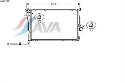 Радіатор ДВЗ AVA BWA2278