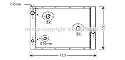 Радіатор ДВЗ AVA BWA2285