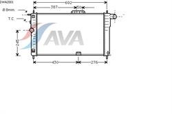 Радіатор ДВЗ AVA DWA2001