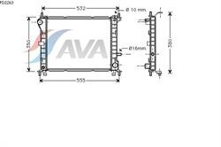 Радіатор ДВЗ AVA FD2263