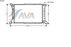 Радіатор ДВЗ AVA FD2204