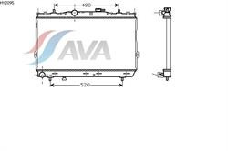 Радіатор ДВЗ AVA HY2095