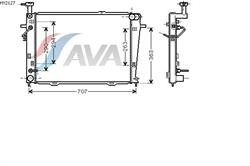 Радіатор ДВЗ AVA HY2127