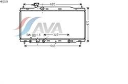 Радіатор ДВЗ AVA HD2226