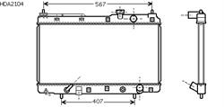 Радіатор ДВЗ AVA HDA2104
