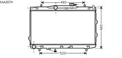Радіатор ДВЗ AVA KAA2074