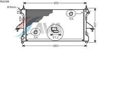 Радіатор ДВЗ AVA PEA2308
