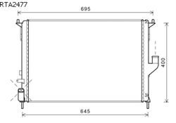 Радіатор ДВЗ AVA RTA2477