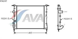 Радіатор ДВЗ AVA RTA2197