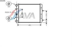 Радіатор ДВЗ AVA SAA2005