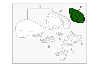 Елемент дзеркальний (правий) TOYOTA/LEXUS 8793130C40
