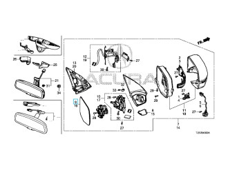 Елемент дзеркальний (правий) HONDA/ACURA 76203TZ6R01