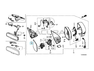 Елемент дзеркальний (лівий) HONDA/ACURA 76253TZ6R01