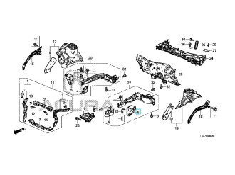 Підсилювач кузова HONDA/ACURA 04609TX4A00ZZ