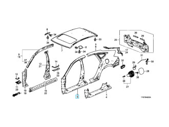 Панель кузова ліва HONDA/ACURA 04645TP7Y01ZZ