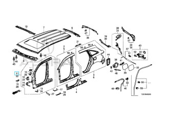 Панель кузова передня внутрішня права HONDA/ACURA 63120TZ5315ZZ