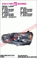 Фара ліва MITSUBISHI LANCER (CY) 07-24, HEAD LAMP.UNIT..ECE.ELEC BLK MB.LANCR..'08-'09. DEPO 2141190LLDEM2