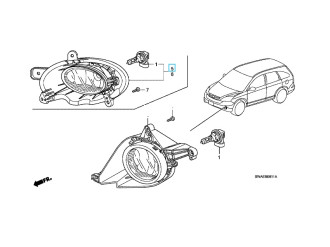 Фара протитуманна (передня права) HONDA/ACURA 33900SWWE11