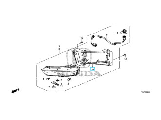 Кріплення фари ПТФ (переднє ліве) HONDA/ACURA 33961T2AA01