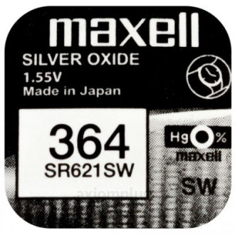 Батарейка MAXELL 364 / SR621SW 20mAh (уп.1шт.)