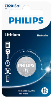 Батарейка PHILIPS CR2016 (уп.1шт.)