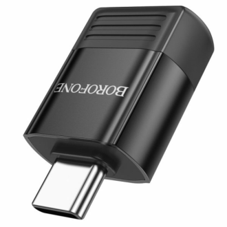 Адаптер BOROFONE BV18 USB male to Type-C female USB2.0 adapter Black Borofone BV18UC