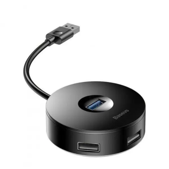 USB-Hub Baseus round box HUB adapter （USB3.0 to USB3.0*1+USB2.0*3）Black Baseus CAHUB-F01