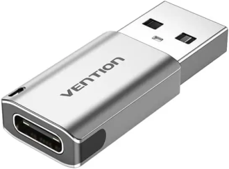 Адаптер Vention USB 3.0 Male to USB-C Female Adapter Gray Aluminum Alloy Type (CDPH0)