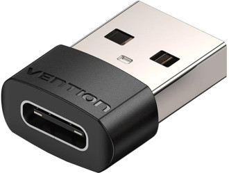 Адаптер Vention USB 2.0 Male to USB-C Female Adapter Black PVC Type (CDWB0) Vention CDWB0