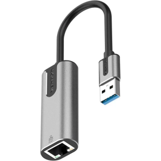 Адаптер  Vention USB 3.0-A to Gigabit Ethernet Adapter Gray 0.15M Aluminum Alloy Type (CEWHB) Vention CEWHB