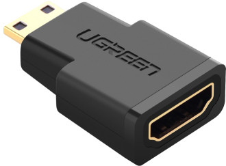 Адаптер UGREEN Mini HDMI Male to HDMI Female Adapter (Black)(UGR-20101)