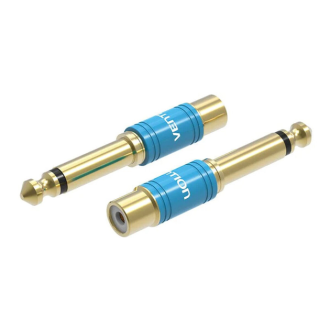 Адаптер Vention 6.35mm Male to RCA Female Audio Adapter Blue Aluminum Alloy Type (VDD-C03)