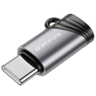 Адаптер BOROFONE BV20 Type-C male to iP female adapter Black