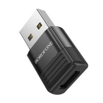 Адаптер BOROFONE BV18 USB male to Type-C female USB2.0 adapter Black